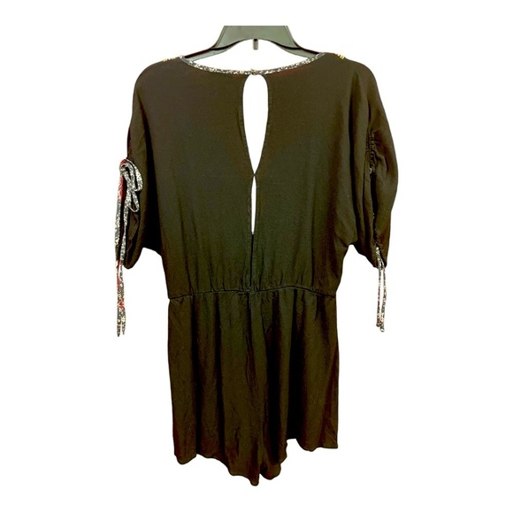 Flying Tomato Black Embroidered Romper - Picture 3 of 10